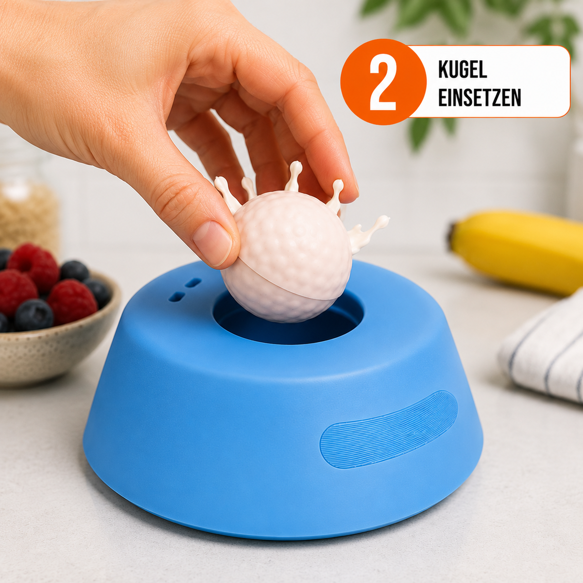 Kugel einsetzen