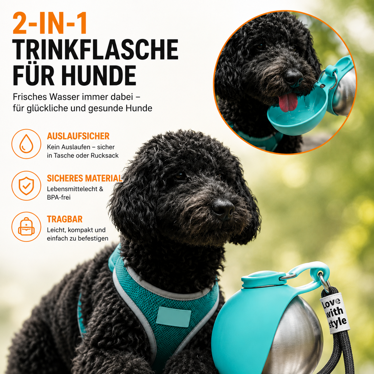 Cool Dog - Aqua 2 in 1 Bottle